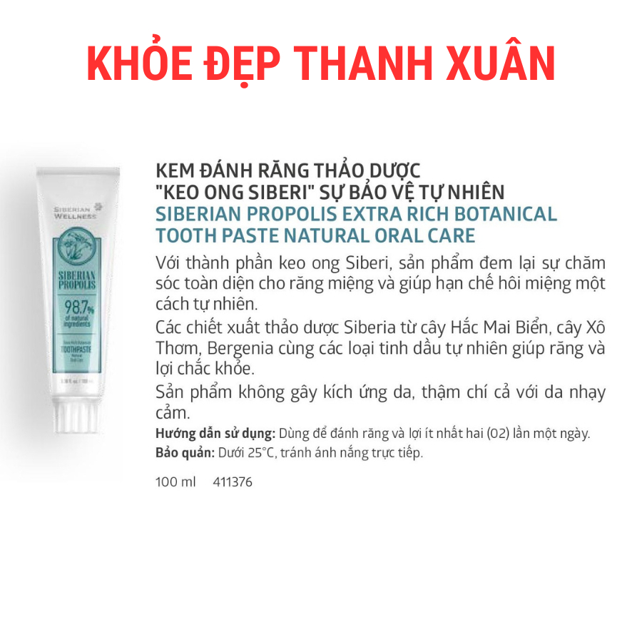 Kem đánh răng thảo dược 
