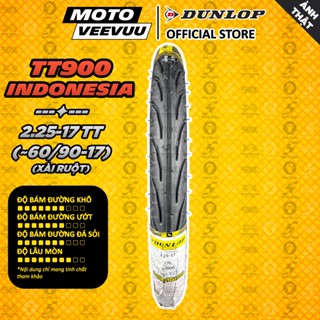 [MTVV] Vỏ lốp xe máy DUNLOP 2.25-17 TT TT900 Lốp xài ruột Indonesia<END>