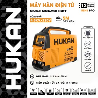 Máy Hàn Điện Tử HUKAN MMA-200 IGBT Và MMA-250 IGBT, hàn que 1.6mm - 4.0mm - Dòng điện ra: 20-250A
