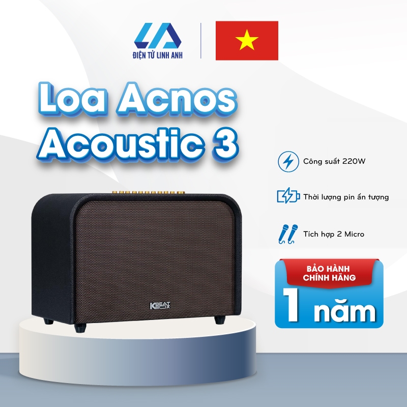 Loa karaoke Acnos Acoustic 3/Acoustic 3 Compact/ Acoustic 3 V26 - Hàng Chính Hãng Bảo Hành 12 Tháng,