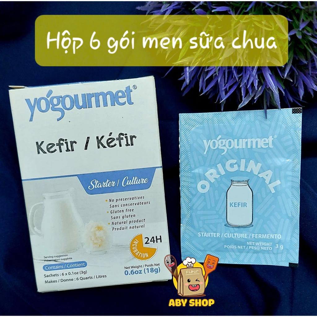 1 gói Men Làm Sữa Chua 3gram⚡GIÁ TỐT NHẤT⚡men Kefir Yogourmet làm sữa chua thơm ngon tại nhà