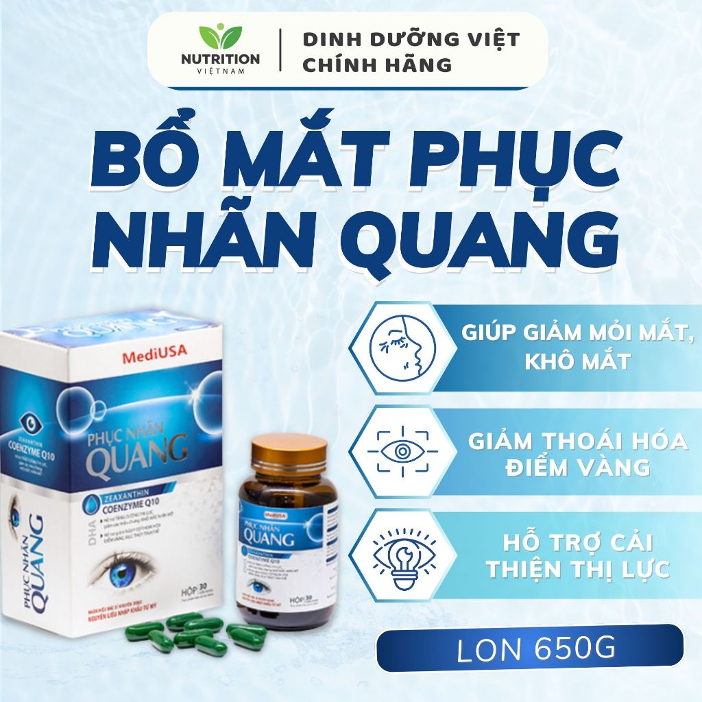 Viên Uống Bổ Mắt Phục Nhãn Quang Đến Từ Thương Hiệu Mediusa Của Mỹ Chính Hãng Japa Kids