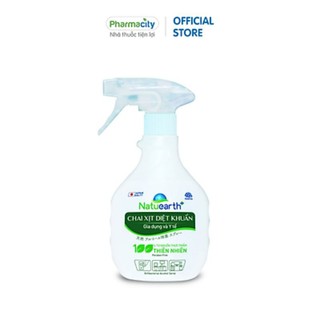 Chai Xịt Diệt Khuẩn Natuearth Rửa tay khô, ức chế CoVit 410ml