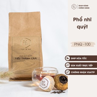 Trà Phổ Nhĩ quýt, tiểu thanh cam Dotea gói 100g, vị trà Phổ Nhĩ pha lẫn tinh dầu quýt thanh the tuyệt hảo