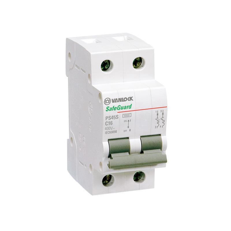 MCB 2P 1 pha CB đôi tép 2 cực SINO APTOMAT ÁT TÔ MÁT 6A 10A 16A 20A 25A 32A 40A 50A 63A SINO VANLOCK