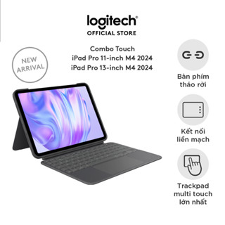 Bao da case iPad kiêm bàn phím Logitech Combo Touch cho iPad Pro 11 inch (M4) (2024) | iPad Pro 13 inch (M4) 2024