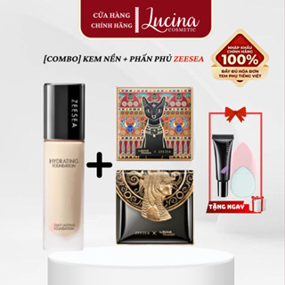 [COMBO] Kem Nền Zeesea 30G, Phấn Phủ Zeesea TẶNG Kèm Kem Lót Zeesea Tím Xanh Nude 10G LUCINA COSMETICS