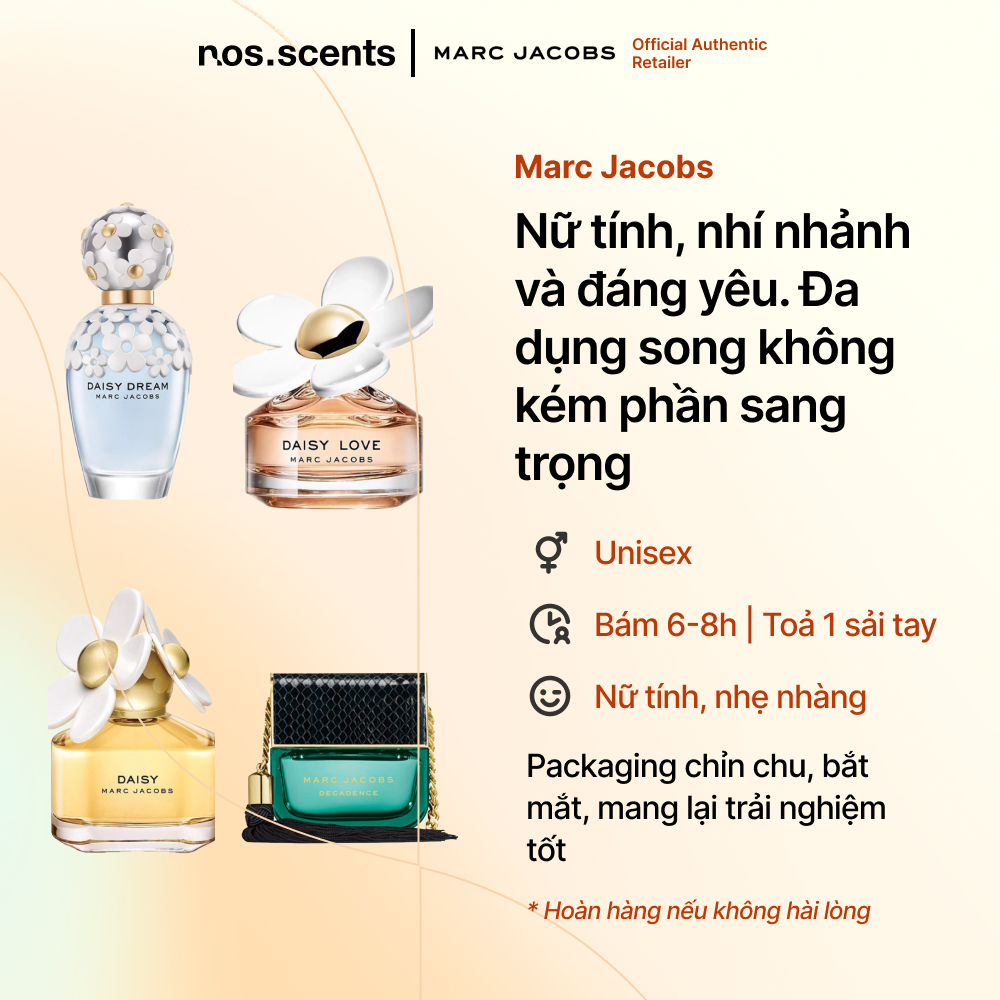 Nước hoa Ma.rc Jac.obs chính hãng - Daisy Dream, Daisy Love EDT, Daisy EDT, Decadence EDP