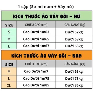 [LoviCouple] Đồ Đôi - Áo cặp váy sơ mi đôi XANH DƯƠNG - Có Video