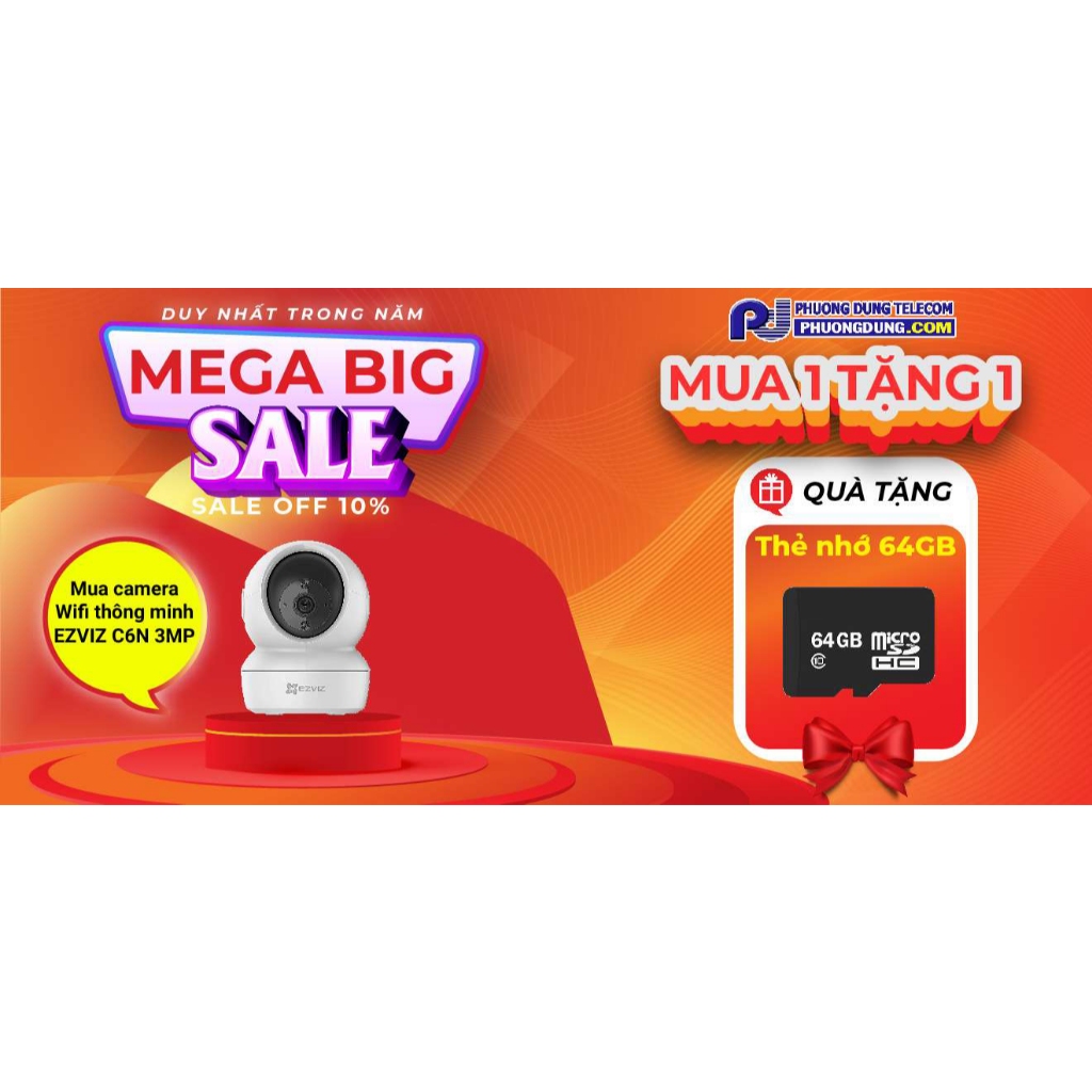 Combo camera wifi C6N Pro (2K) 3MP trong nhà giá rẽ