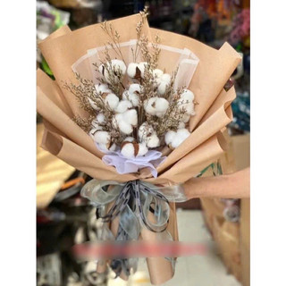 Bó hoa bông gòn hàn quốc