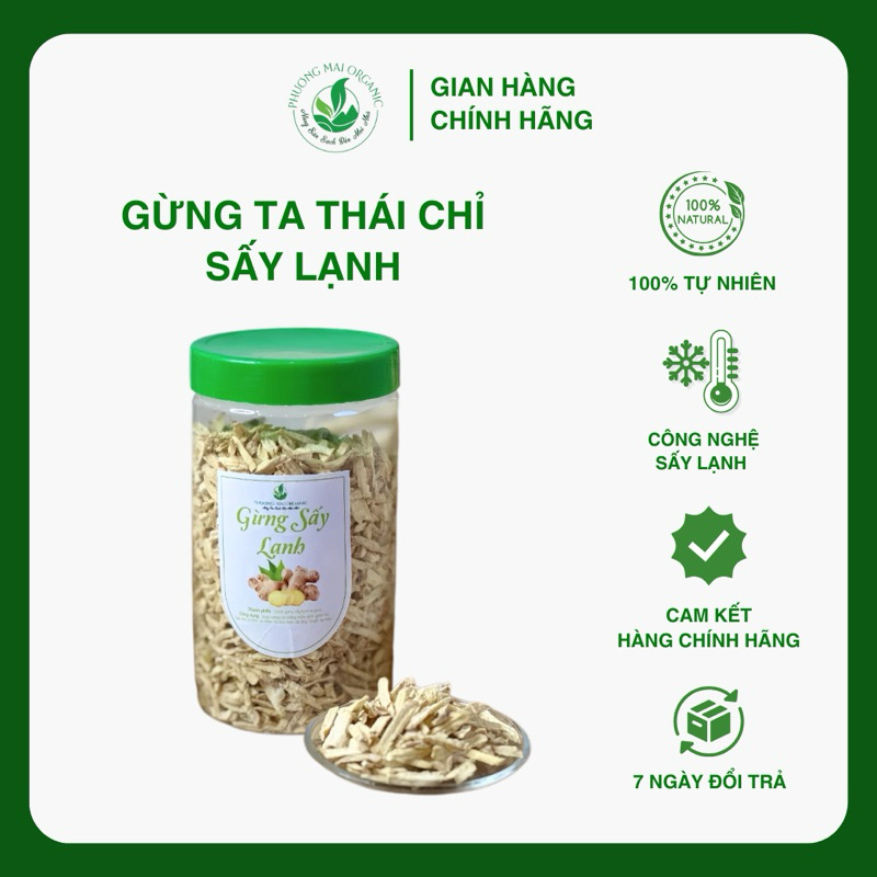 Gừng sấy lạnh thái chỉ(gừng sấy,trà gừng,gừng khô)
