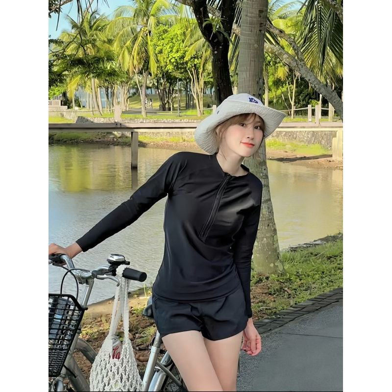 [Size M, L, XL, XXL] Đồ Bơi Kín Đáo EMMA Năng Động, Chống Nắng, Che Khuyết Điểm, Quần 2 Lớp, Vải Thun Lạnh Co Giãn | BigBuy360 - bigbuy360.vn