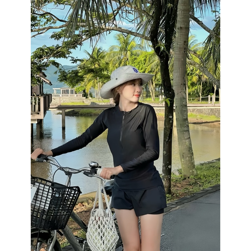 [Size M, L, XL, XXL] Đồ Bơi Kín Đáo EMMA Năng Động, Chống Nắng, Che Khuyết Điểm, Quần 2 Lớp, Vải Thun Lạnh Co Giãn | BigBuy360 - bigbuy360.vn