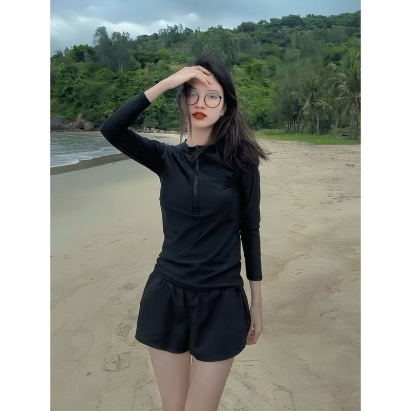 [Size M, L, XL, XXL] Đồ Bơi Kín Đáo EMMA Năng Động, Chống Nắng, Che Khuyết Điểm, Quần 2 Lớp, Vải Thun Lạnh Co Giãn | BigBuy360 - bigbuy360.vn