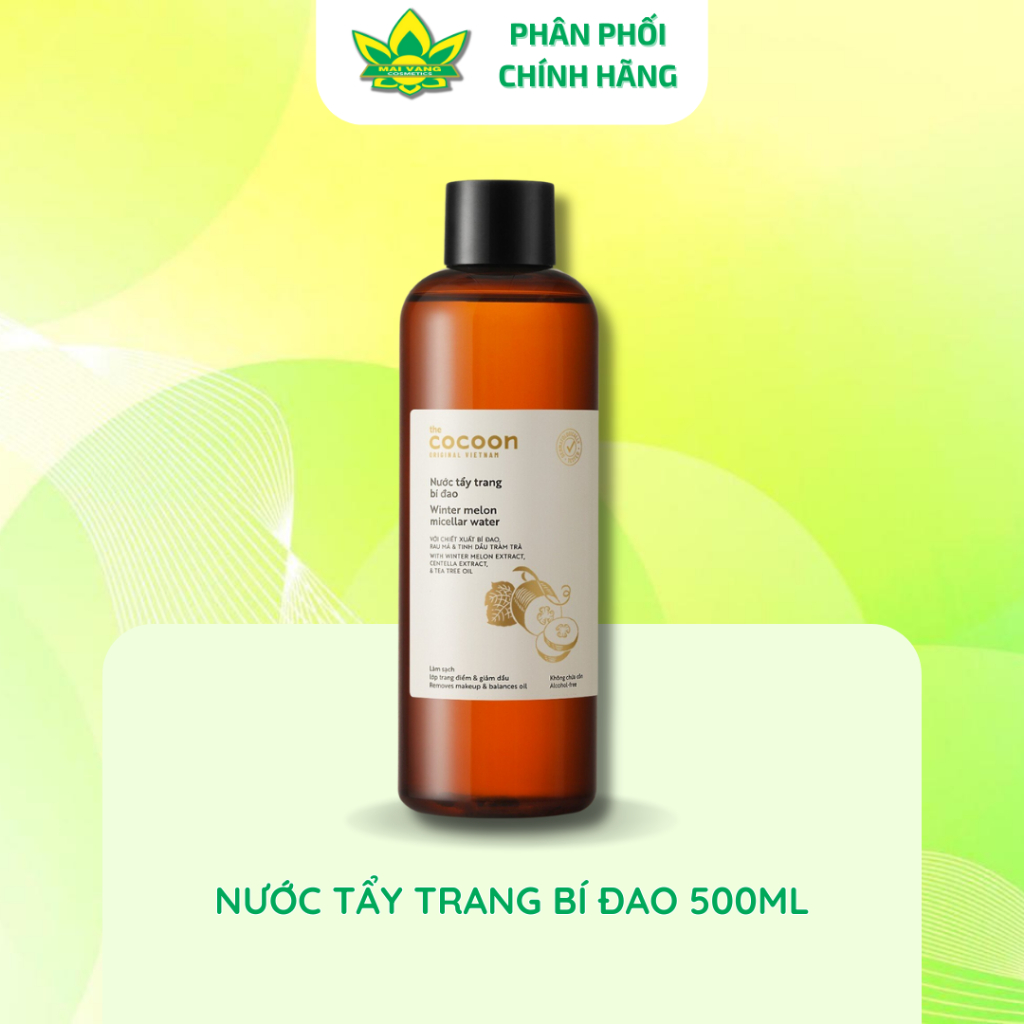 [Hàng chính hãng] Nước tẩy trang bí đao Cocoon tẩy sạch makeup & giảm dầu 500ml | BigBuy360 - bigbuy360.vn