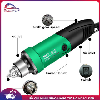 【Rẻ Máy mài khuôn 500W tặng 1 đôi chổi than ĐẦU KẸP 3 chấu 6mm