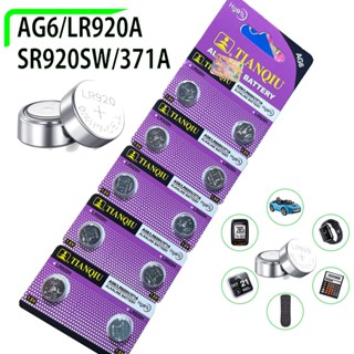 1 Vỉ 10 viên pin AG6/LR920H/SR920SR/371A đồng hồ đeo tay nam nữ TISSELLY