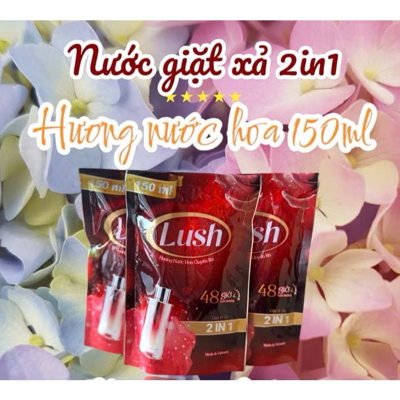 Túi nước giặt Lush 150ml hương nước hoa lôi cuốn, lưu hương 48 giờ