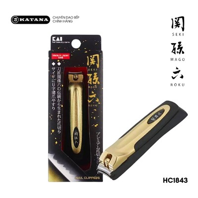 Bấm móng tay cao cấp Nhật KAI Seki Magoroku (Mạ vàng) HC1843