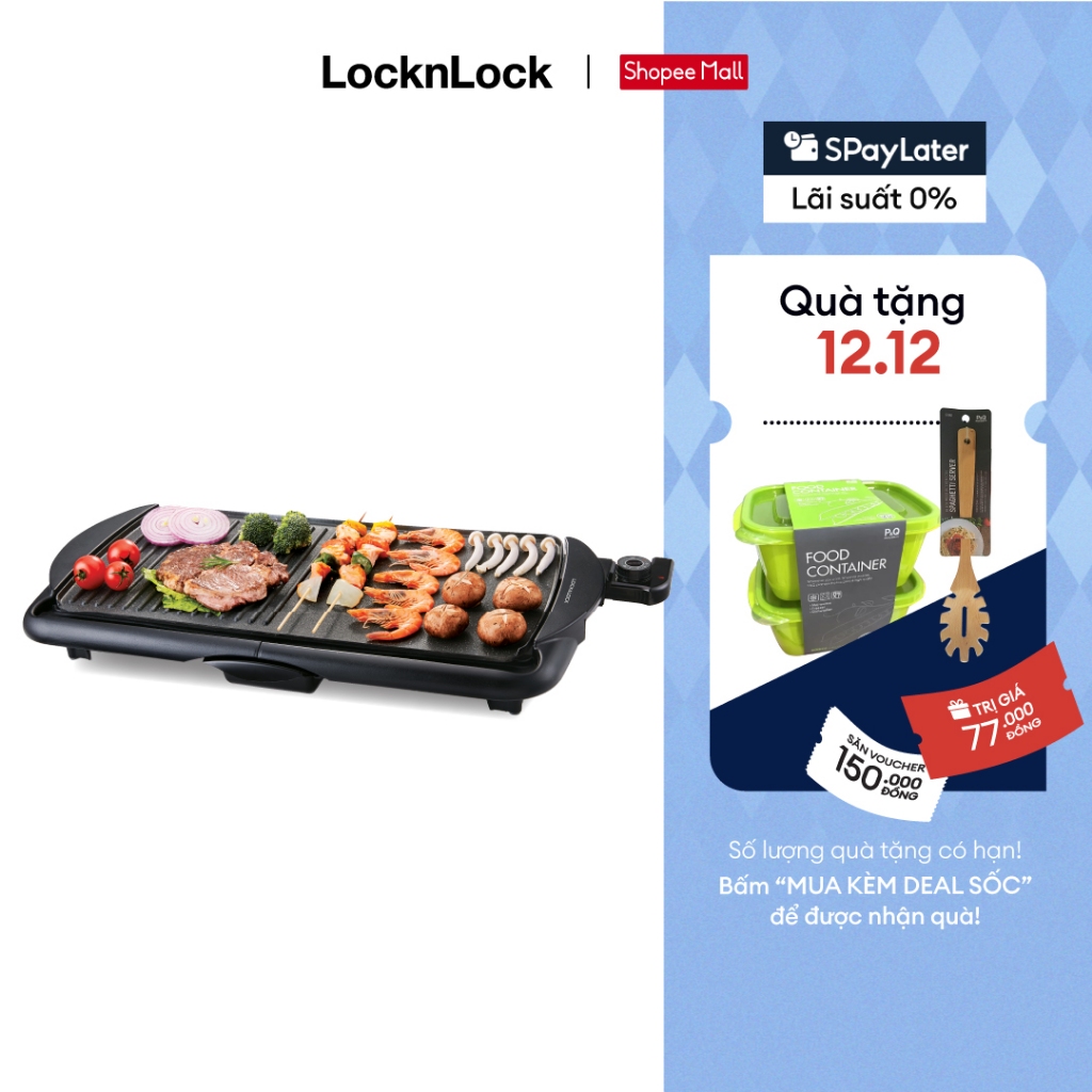 Bếp Nướng Điện Lock&Lock Electric Grill (2000W) Ejg231