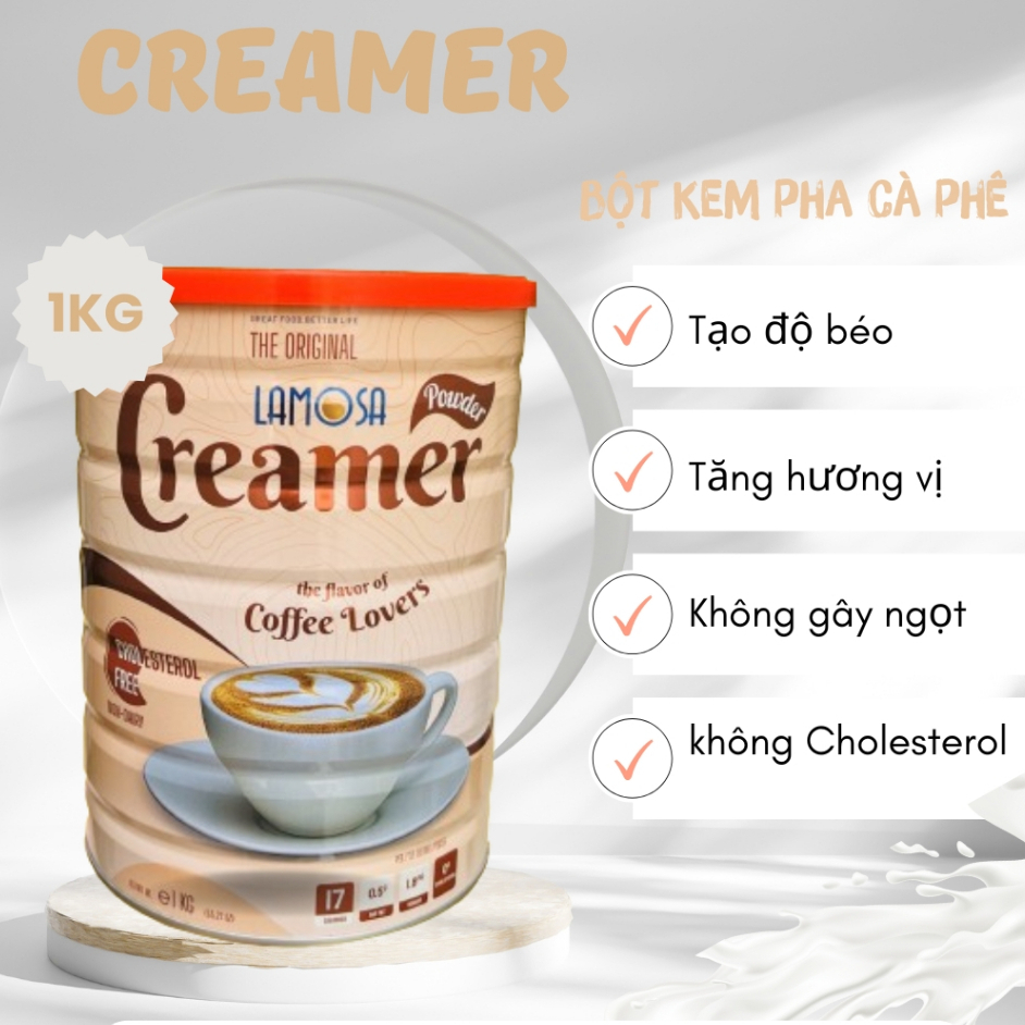 Bột Kem Pha Cà Phê Lamosa Creamer lon 1kg