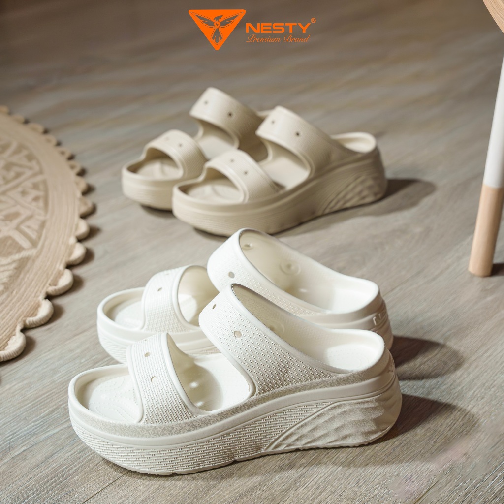 [NE19] [Tặng Charm] Dép Hai Quai Đế Cao 6cm Đúc Nguyên Khối Thương Hiệu NESTY | BigBuy360 - bigbuy360.vn