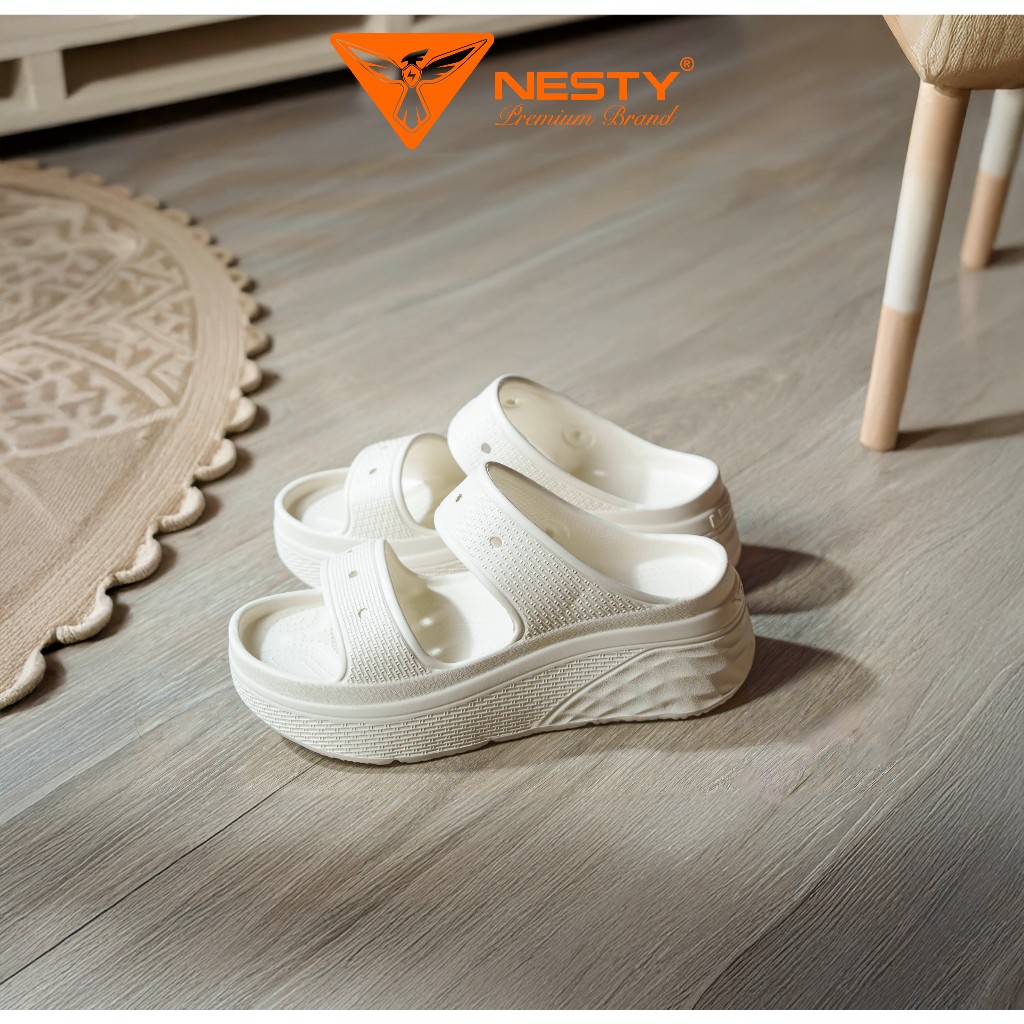 [NE19] [Tặng Charm] Dép Hai Quai Đế Cao 6cm Đúc Nguyên Khối Thương Hiệu NESTY | BigBuy360 - bigbuy360.vn
