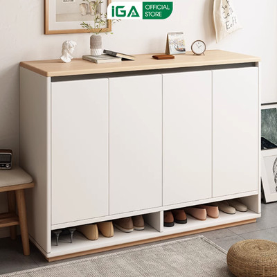 Tủ giày thông minh 4 cánh gỗ mdf phủ melamin phong cách minimalism thương hiệu IGA - Gp316