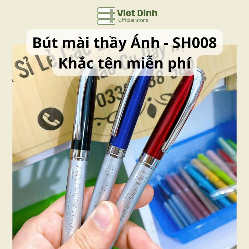 Bút SH008 ngòi mài êm trơn, thanh đậm nhẹ, phù hợp cho cả học sinh và người lớn - Khắc tên miễn phí