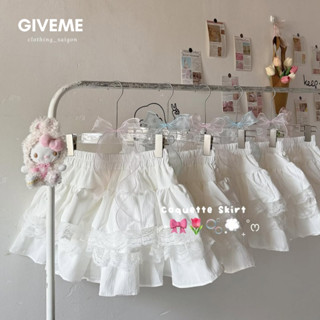 Chân Váy Tầng TRẮNG, ĐEN Dáng Xoè Phồng Phối Ren Dáng Ngắn Coquette Skirt by sweater.daoathu Giveme.clothing_saigon