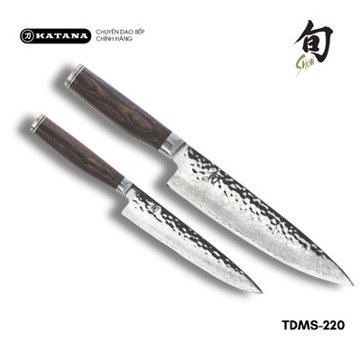 Bộ 2 dao bếp Nhật cao cấp KAI Shun Premier Chef và Ultility - Bộ dao thái thịt, đa năng TDMS-220