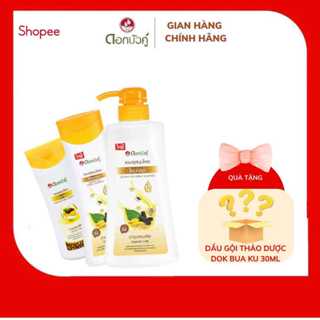 Dầu gội thảo dược Dokbuaku Golden Silk  Tơ Tằm Vàng  phục hồi mái tóc khô và hư tổn 