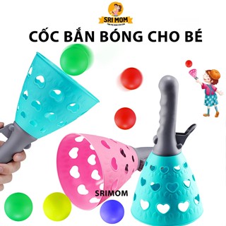 Cốc bắn bóng cầm tay cho trẻ em -  đồ chơi hứng banh thể thao tương tác vận động