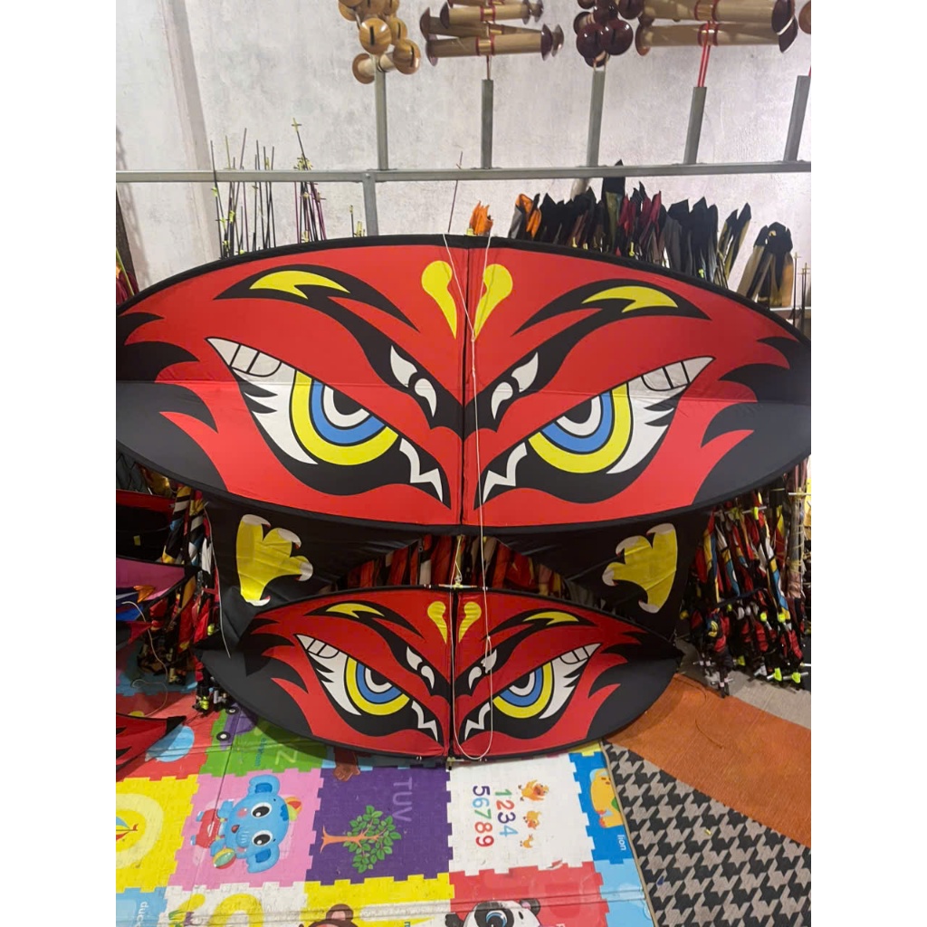 Diều in nhiệt - Mẫu mẹ bồng con ( 2m-2m2-2m5) 2m-2m5 nan tím Víp gốc dầy