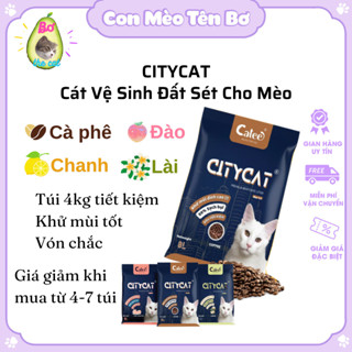 Cát vệ sinh Citycat túi 4kg - vón cứng, khử mùi tốt