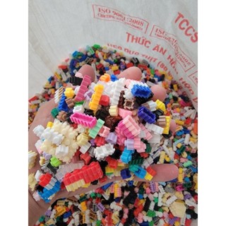 combo 1kg (6000 mảnh) gạch xếp hình răng cưa cũ đã vệ sinh