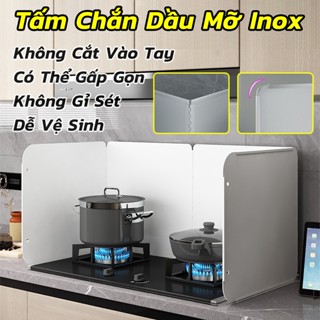 Tấm Chắn Dầu Mỡ Inox 304 40*40CM Tấm Chắn Bếp Gas Chịu Nhiệt Cao Chắn Gió Cho Bếp Dày Hơn Dễ Dàng Làm Sạch