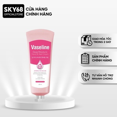 Kem Dưỡng Da Tay Và Móng Tay Vaseline Deep Moisture Hand & Nail Cream 60ml (Nội địa Hàn)