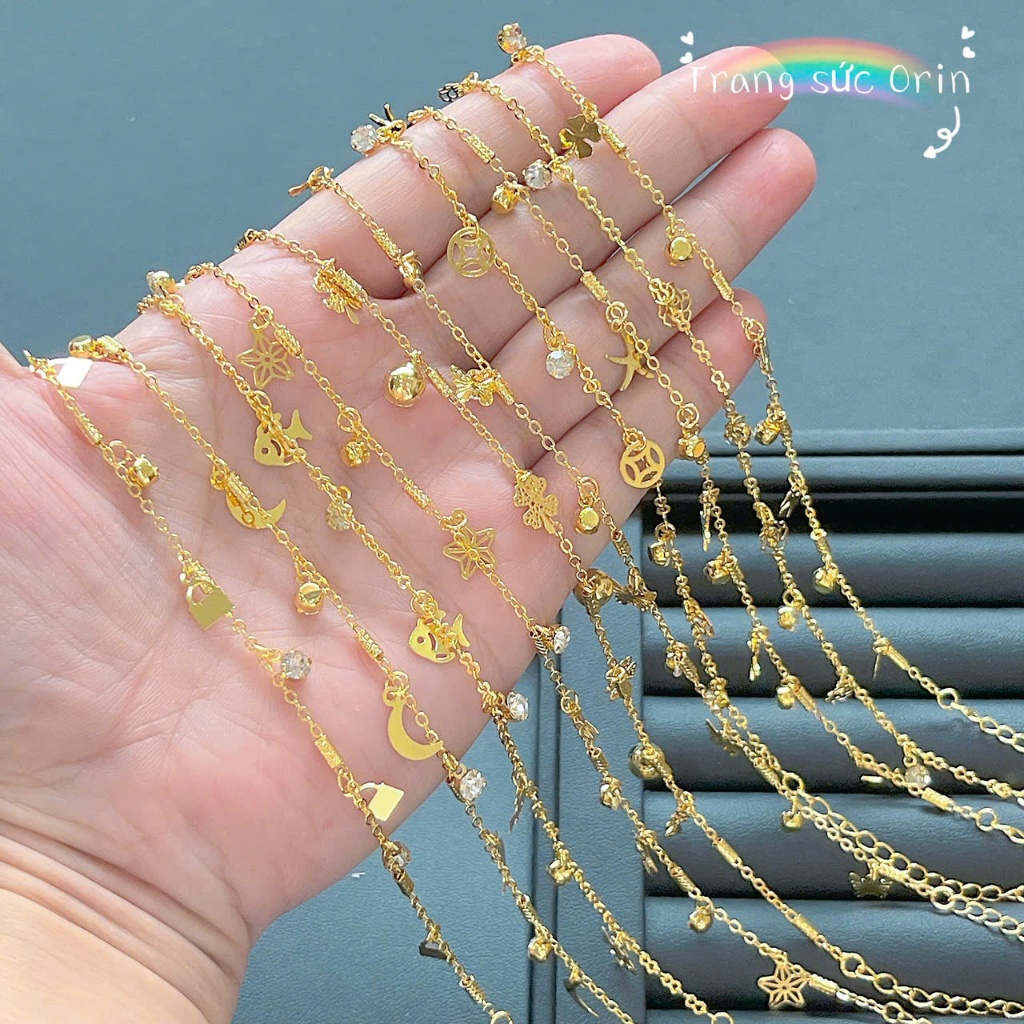 Lắc chân nữ nhiều kiểu đính đá sang trọng ORIN EL1