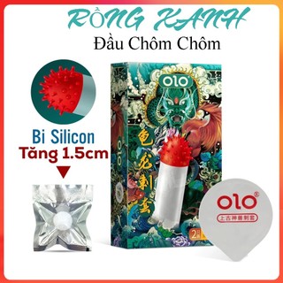 Bao Cao Su OLO Rồng Xanh Gai Mềm Lớn BCS Siêu Mỏng 0.01 Nhiều Gel Bôi Trơn  1 Gói + 1 Bi Silicon  