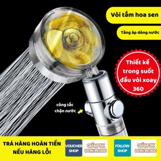 Đầu vòi hoa sen tăng áp thiết kế trong suốt nhựa ABS, Vòi hoa sen cầm tay cho phòng tắm gia đình