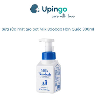 Sữa rửa mặt thảo mộc tạo bọt Milk BaoBab Baby&Kid Facial Foam 300ml Hàn Quốc