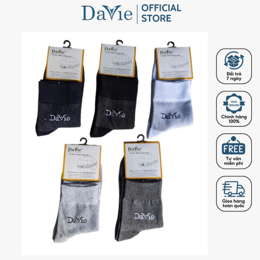 Vớ Cotton Davie Dvs05 Co Giãn Thấm Hút Tốt Và Khử Mùi Kháng Khuẩn An Toàn