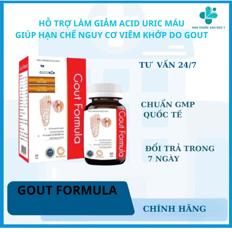 Gout Formula - Hỗ Trợ Giảm Acid Uric, Ngăn Ngừa Nguy Cơ Mắc Gout