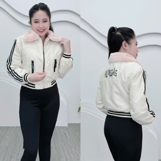 Ao khoác nữ croptop lót lông siêu đẹp