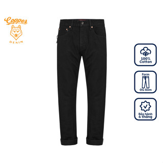 Quần Jeans Nam 15Oz - onewashed selvedge denim, dáng OG slim, màu đen - Copper Denim