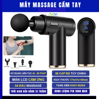 máy massage cầm tay mini, súng massage đấm lưng, máy matxa trị liệu cổ vai gáy (bảo hành 12 tháng)
