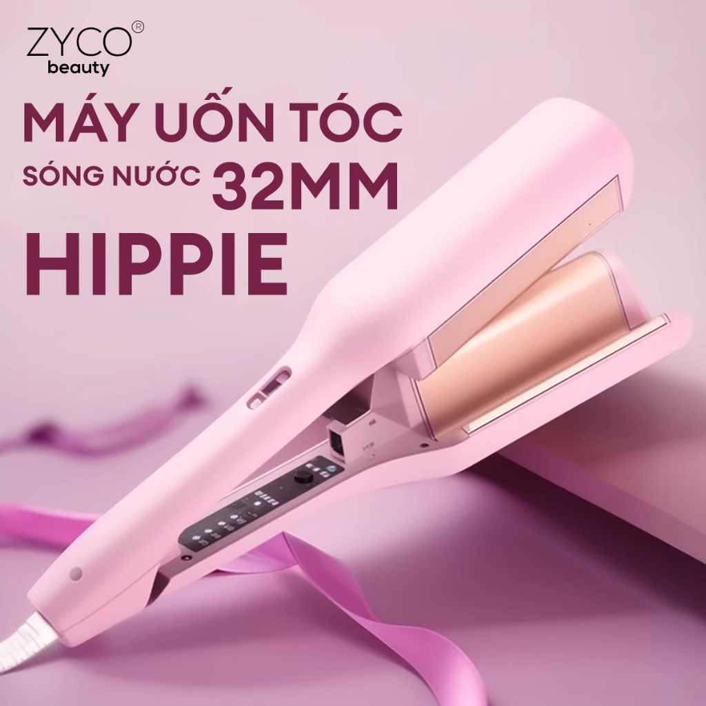 [BH 1 NĂM] Máy Uốn Tóc Hippie Sóng Nước 32mm - Chất Liệu Gốm Sứ Cao Cấp Bảo Vệ Tóc