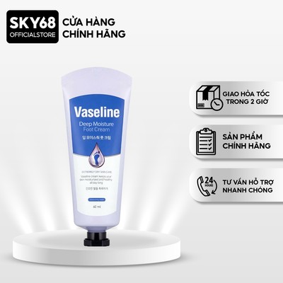 Kem Dưỡng Da Chân Mềm Mại Vaseline Deep Moisture Foot Cream 60ml (Nội địa Hàn)